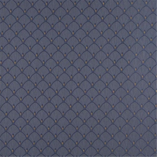 Finefabrics 54 in. Wide , Blue And Gold Fan Jacquard Woven Upholstery Fabric FI1190 - main